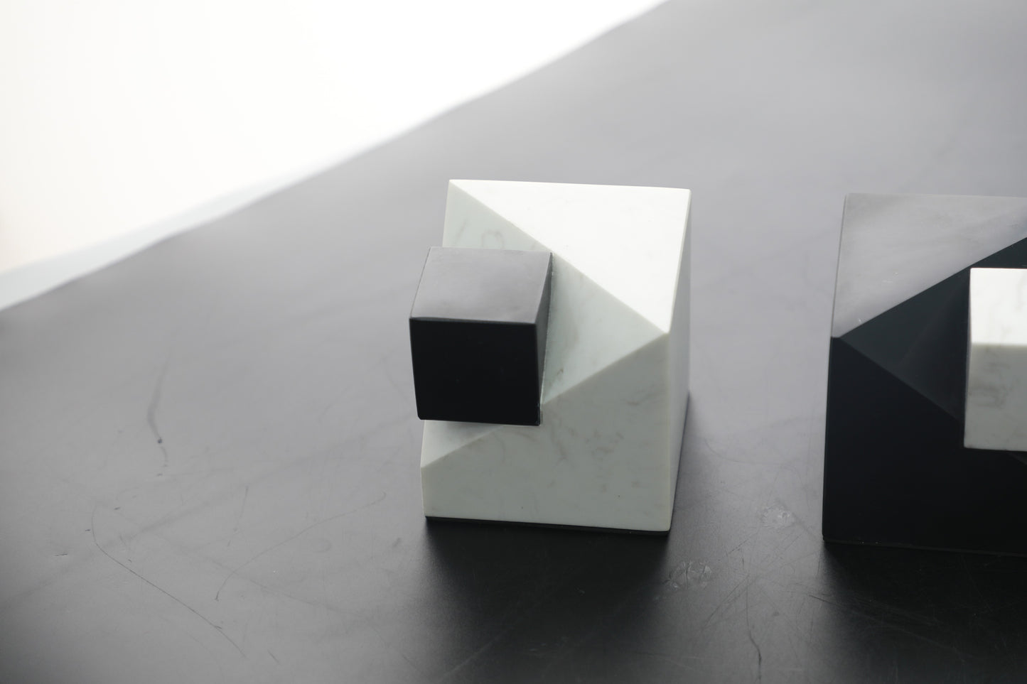 WHITE MARBLE DESKTOP SCULPTURE