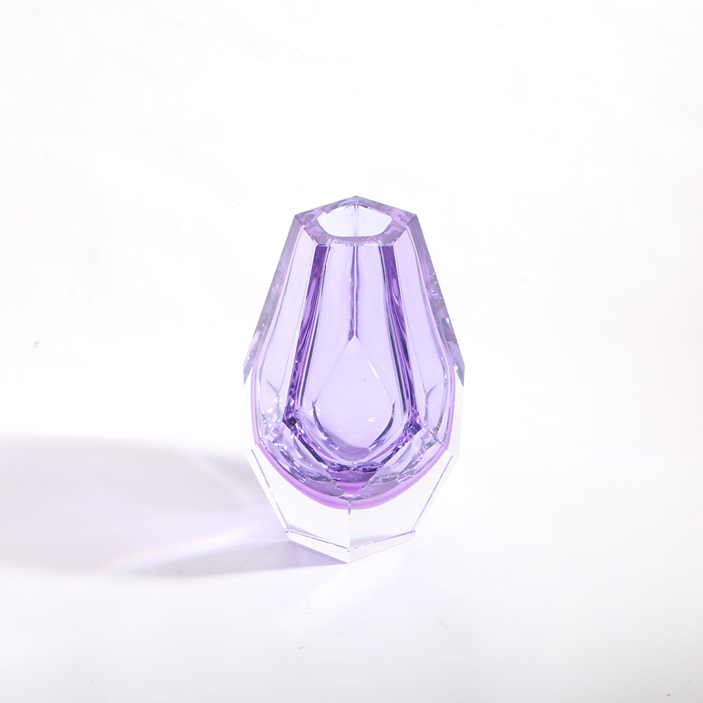 PURPLE HAND-MADE GLASS VASE