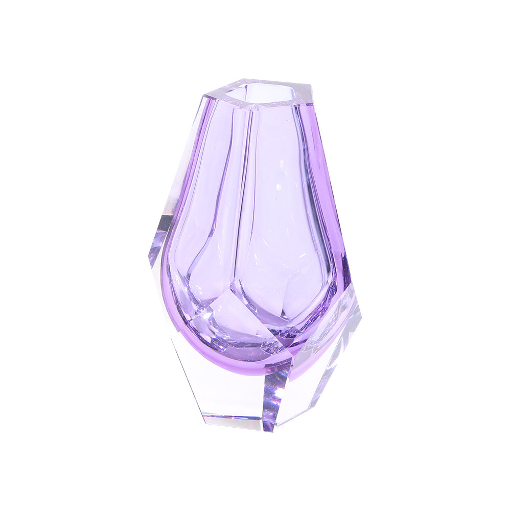 PURPLE HAND-MADE GLASS VASE