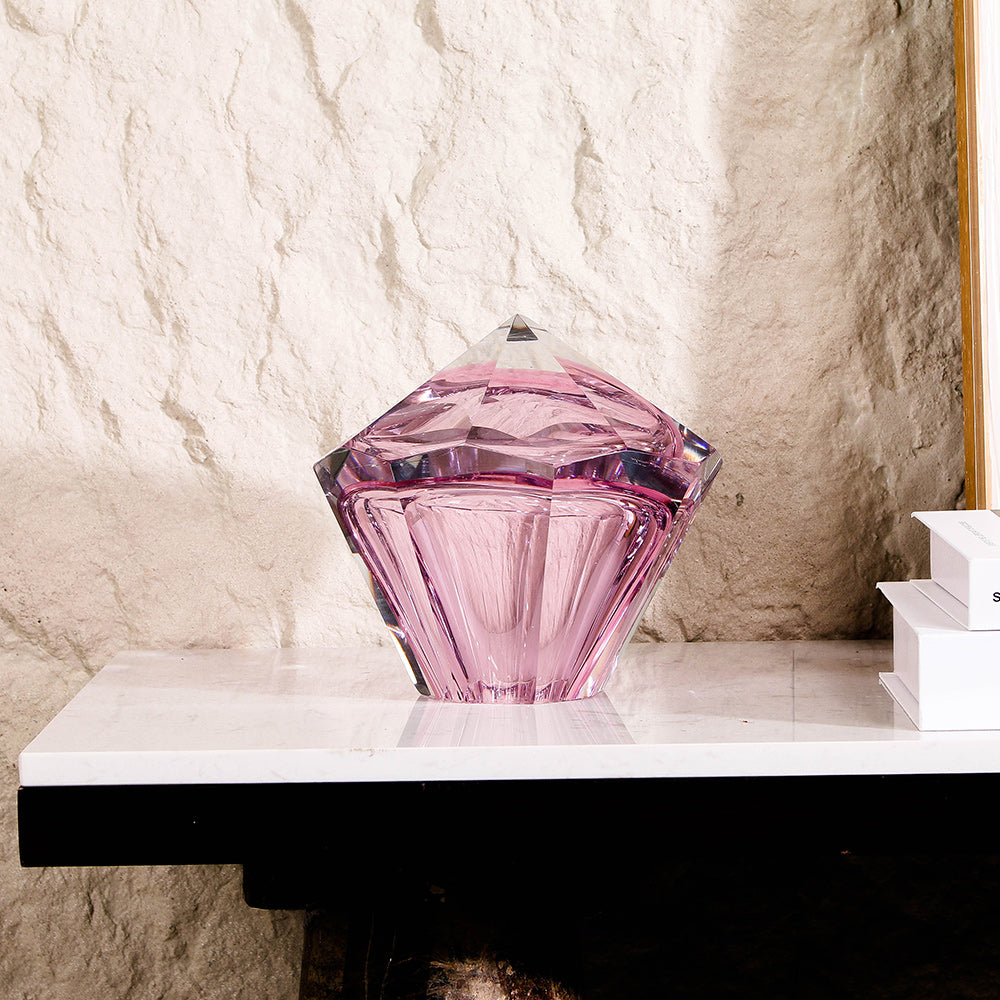 PINK HAND-MADE GLASS VASE