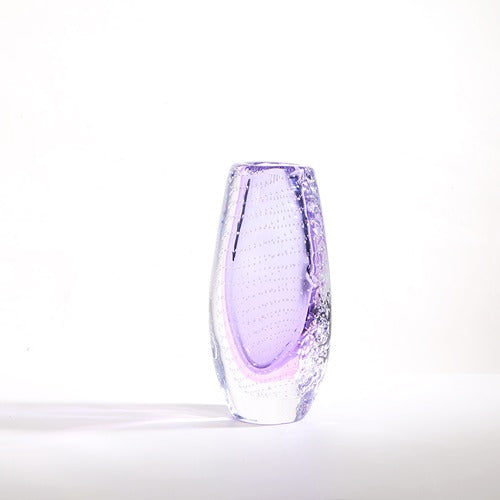 PURPLE HAND-MADE GLASS VASE