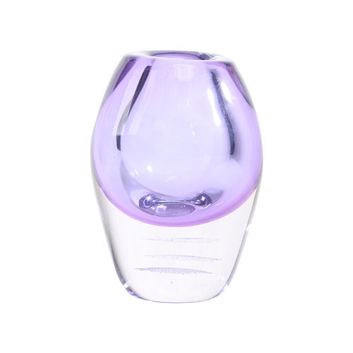 SMALL PURPLE HAND-MADE GLASS VASE