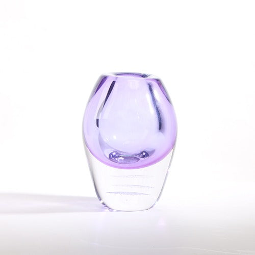 SMALL PURPLE HAND-MADE GLASS VASE