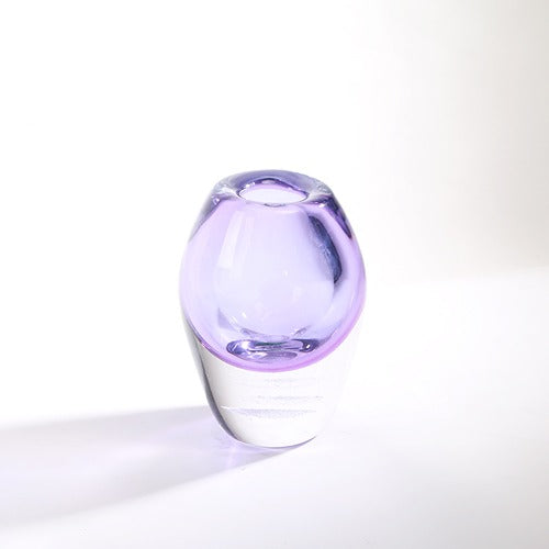 SMALL PURPLE HAND-MADE GLASS VASE