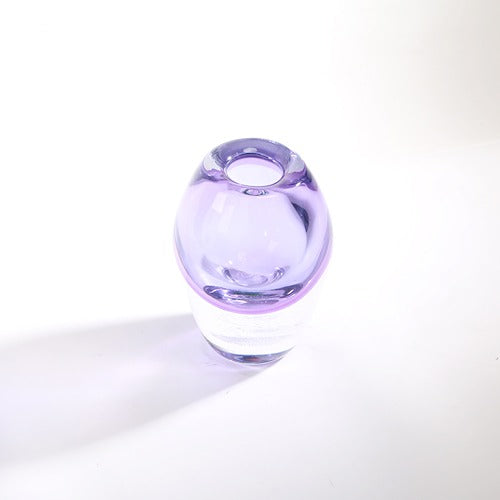 SMALL PURPLE HAND-MADE GLASS VASE